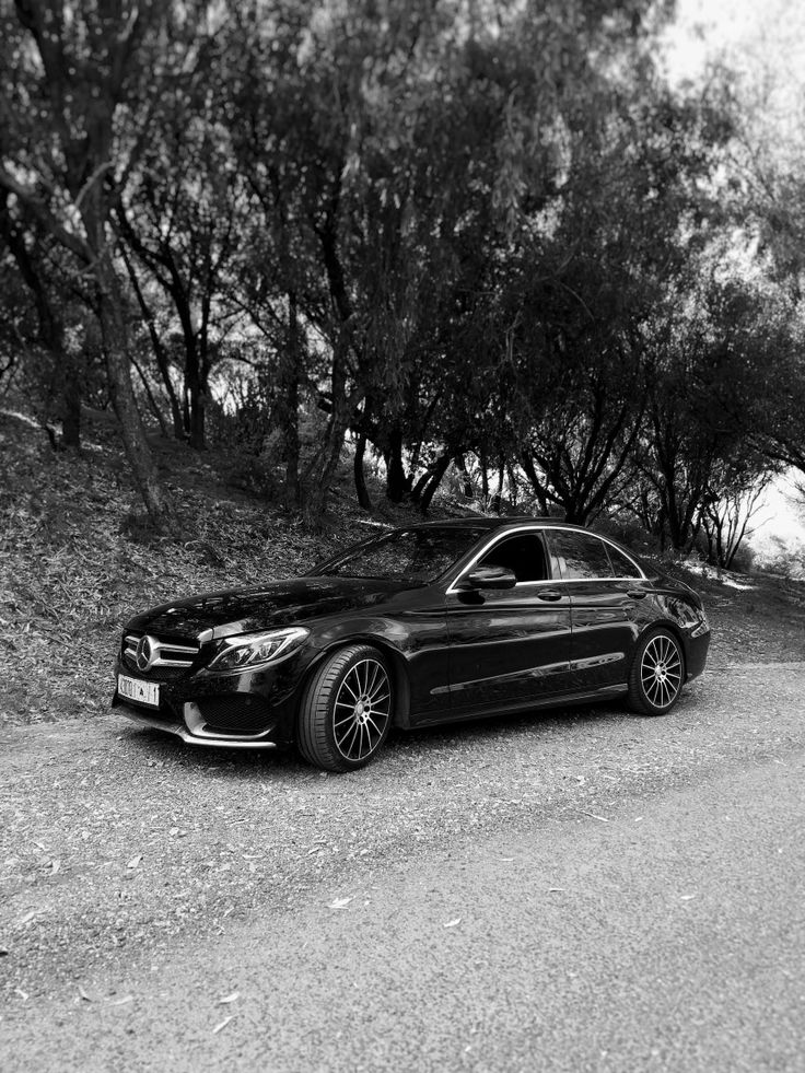 Black Mercedes-Benz C220 luxury sedan rental in Morocco